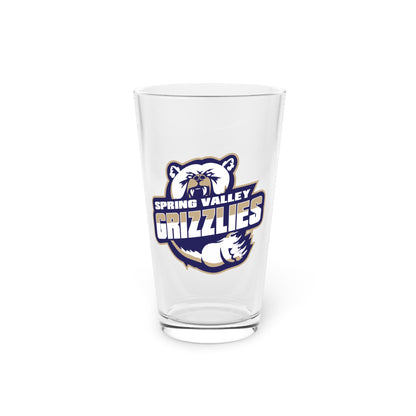 Spring Valley Grizzlies 16oz Pint Glass — School Spirit Beer & Drink Glass