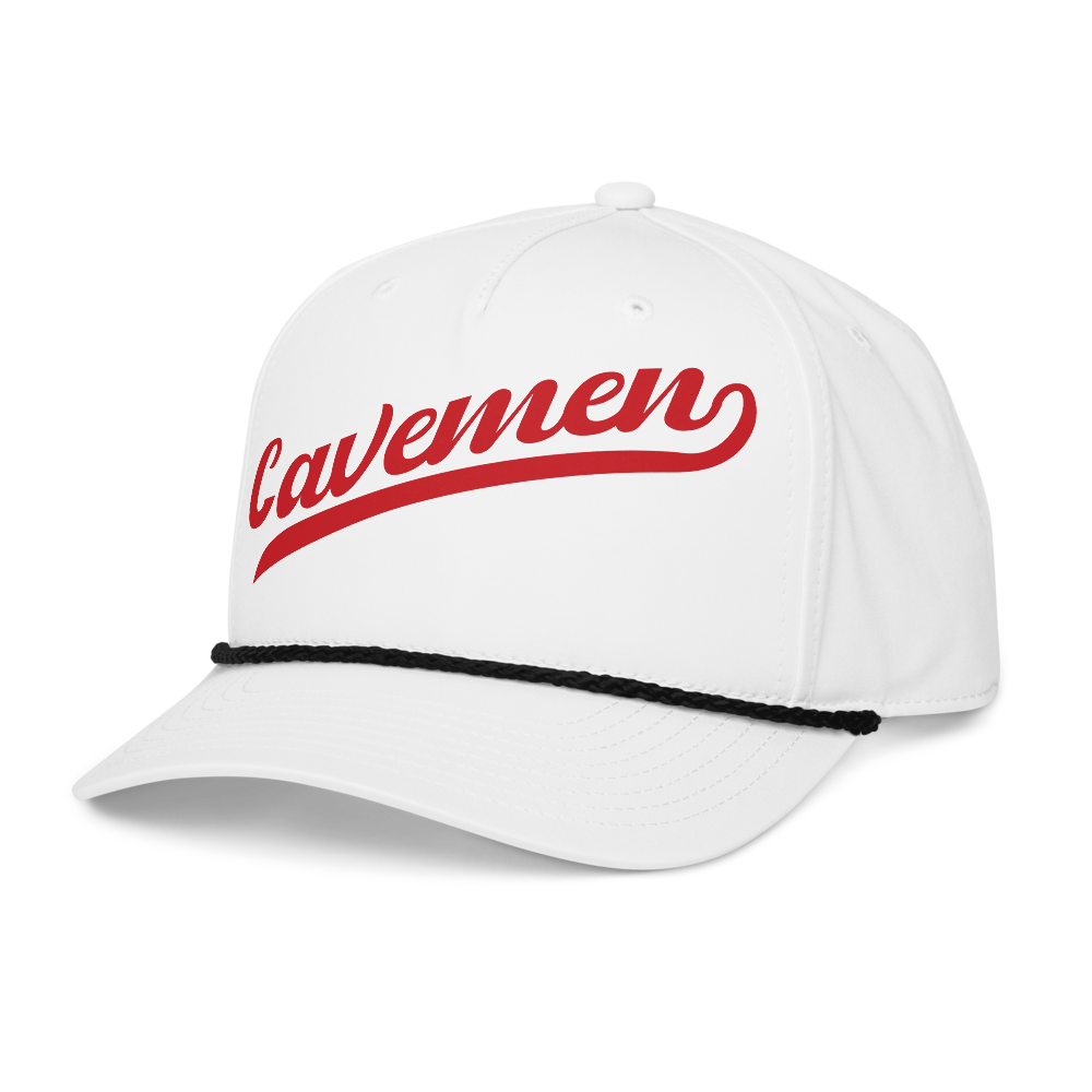American Fork Cavemen Design 13 — White/Black