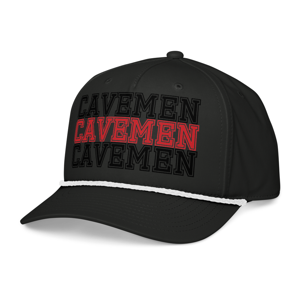 American Fork Cavemen Design 16 — Black/White