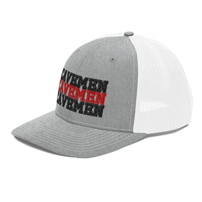 American Fork Cavemen Design 16 — Heather Grey/White