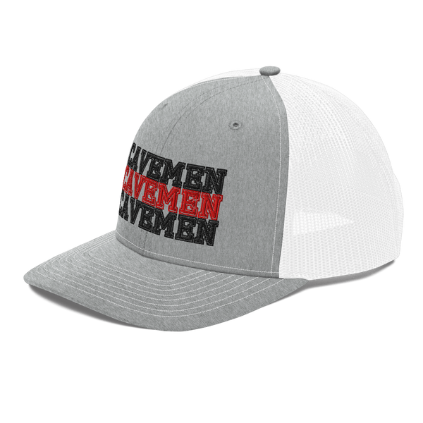 American Fork Cavemen Design 16 — Heather Grey/White