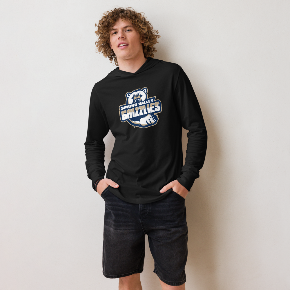 Spring Valley Grizzlies Design 1 — Black — Mens Lifestyle Front