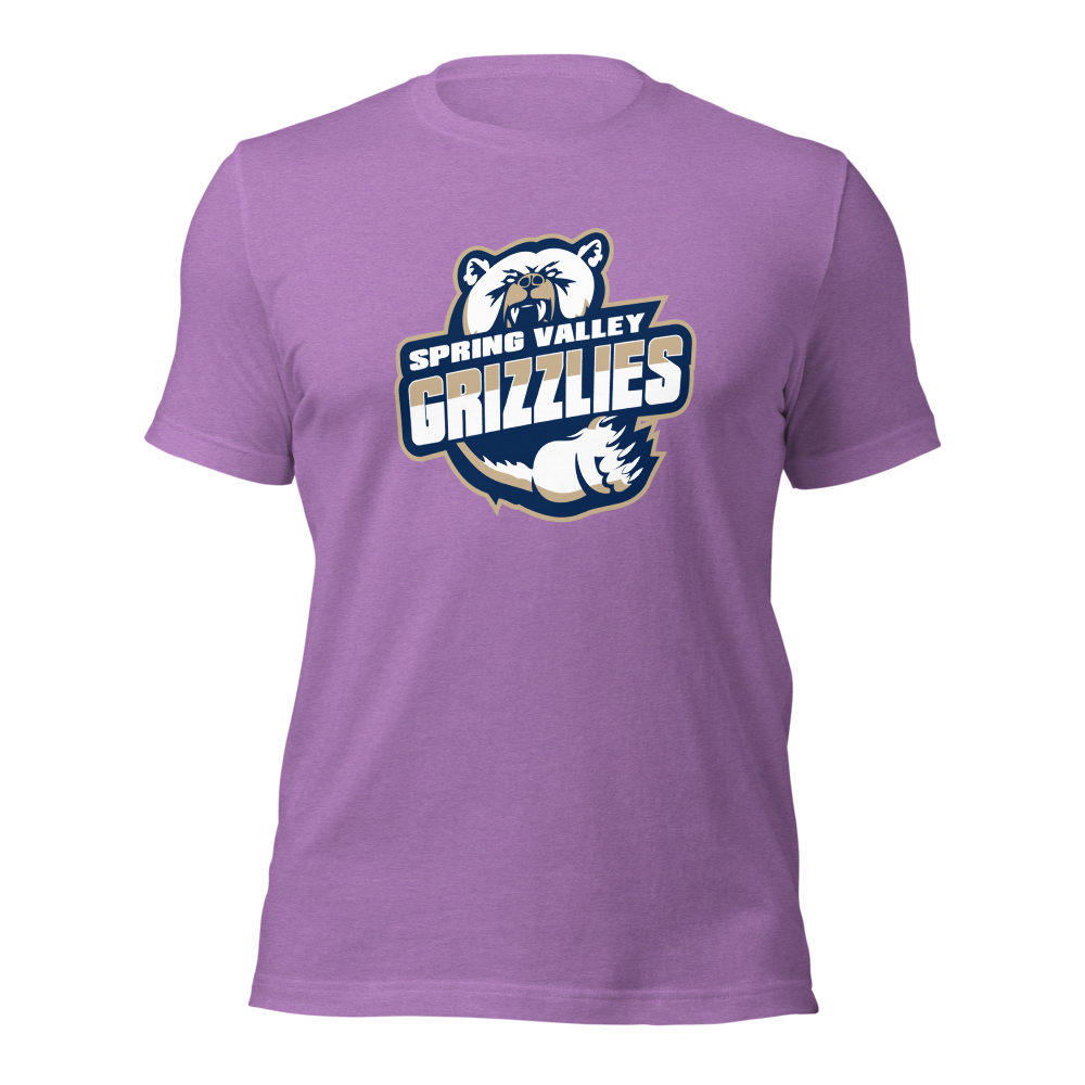 Spring Valley Grizzlies Design 1 — Heather Team Purple