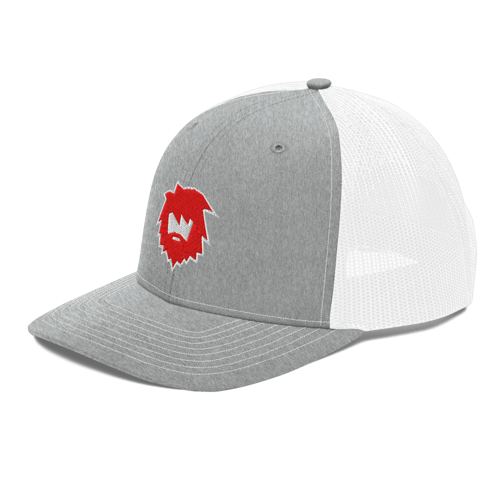American Fork Cavemen Design 2 — Heather Grey/White