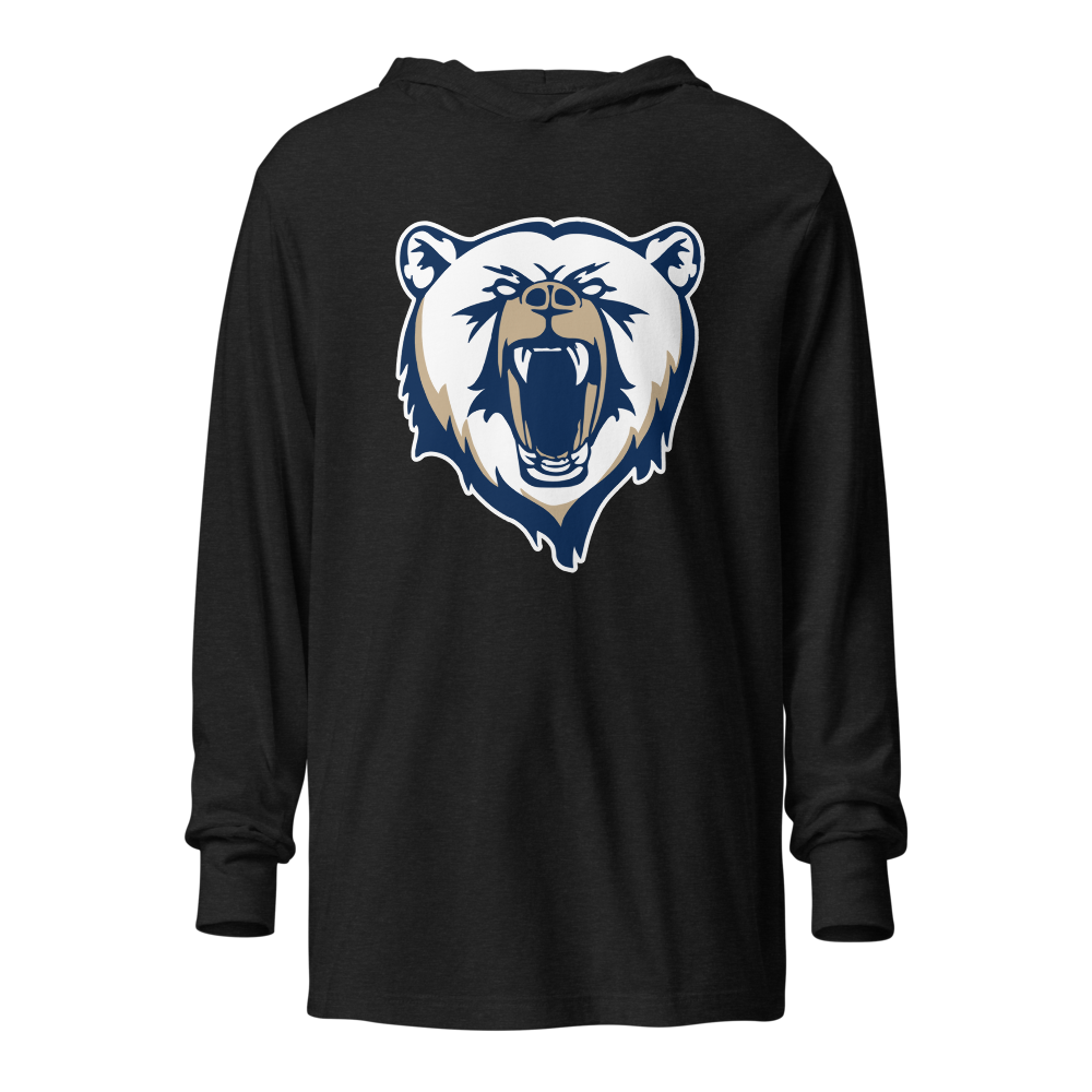 Spring Valley Grizzlies Design 3 — Charcoal-Black Triblend — Ghost Front