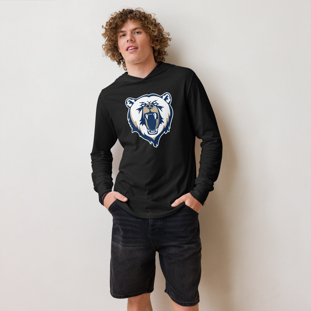 Spring Valley Grizzlies Design 3 — Charcoal-Black Triblend — Mens Lifestyle Front