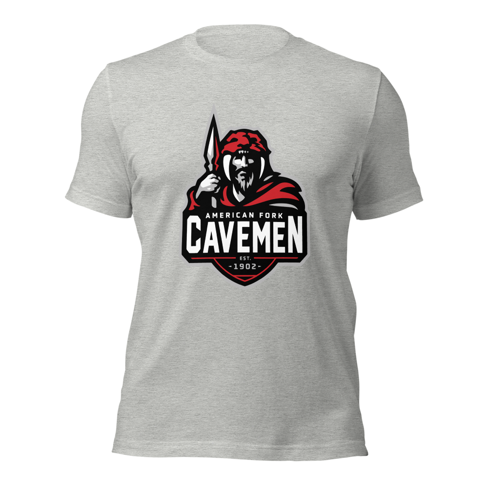 American Fork Cavemen Design 4 — Athletic Heather