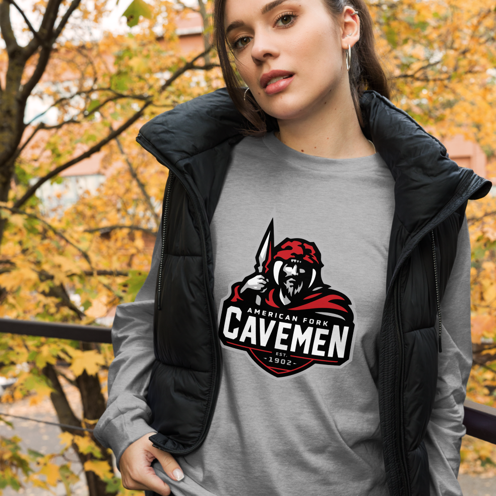 American Fork Cavemen Design 4 — Athletic Heather