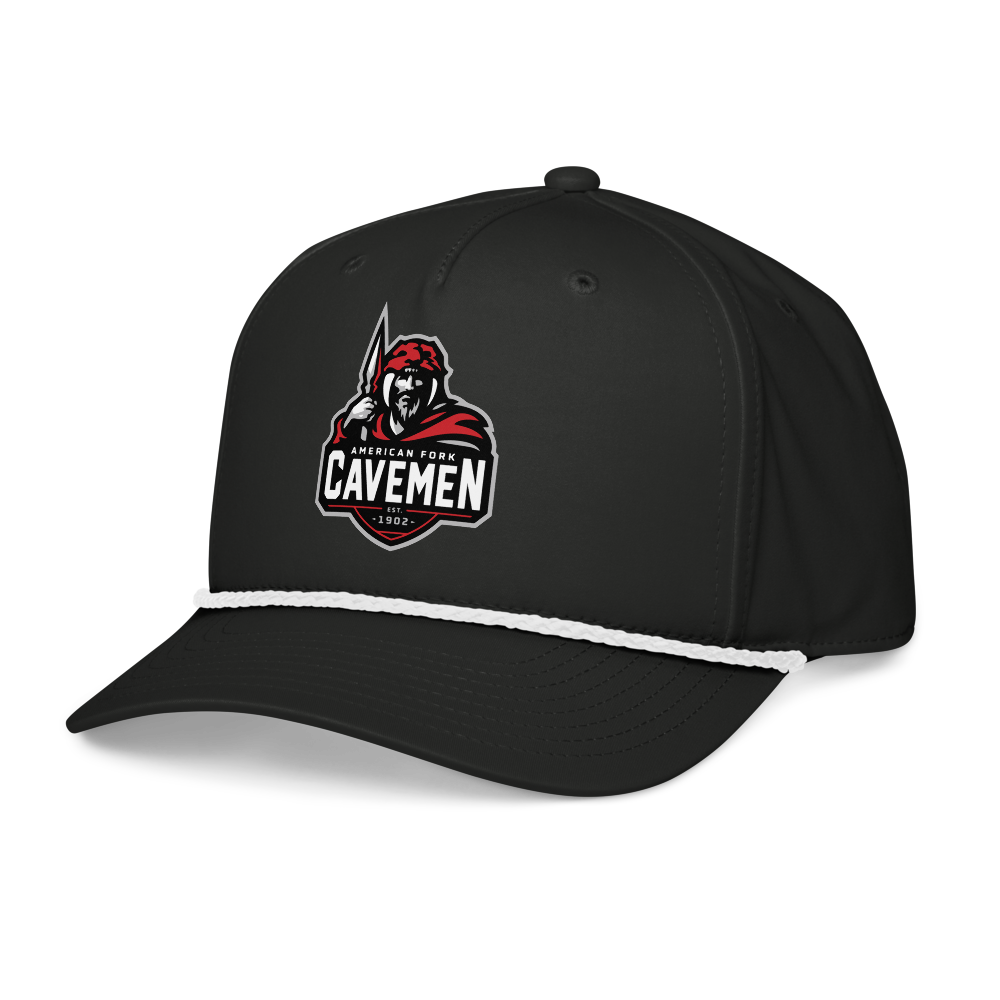 American Fork Cavemen Design 4 — Black/White