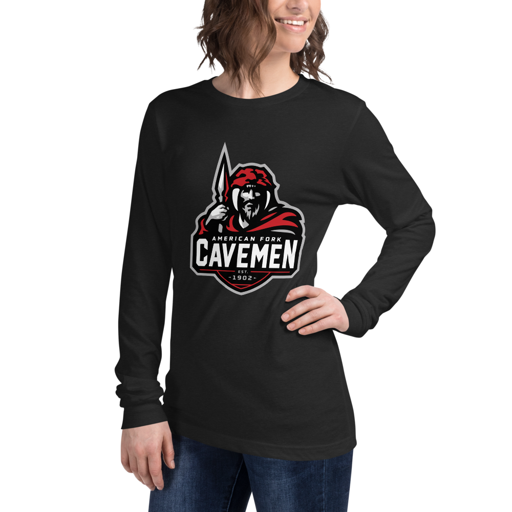 American Fork Cavemen Design 4 — Black Heather