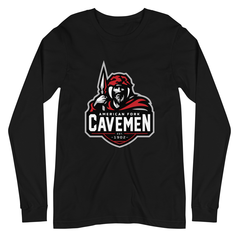 American Fork Cavemen Design 4 — Black