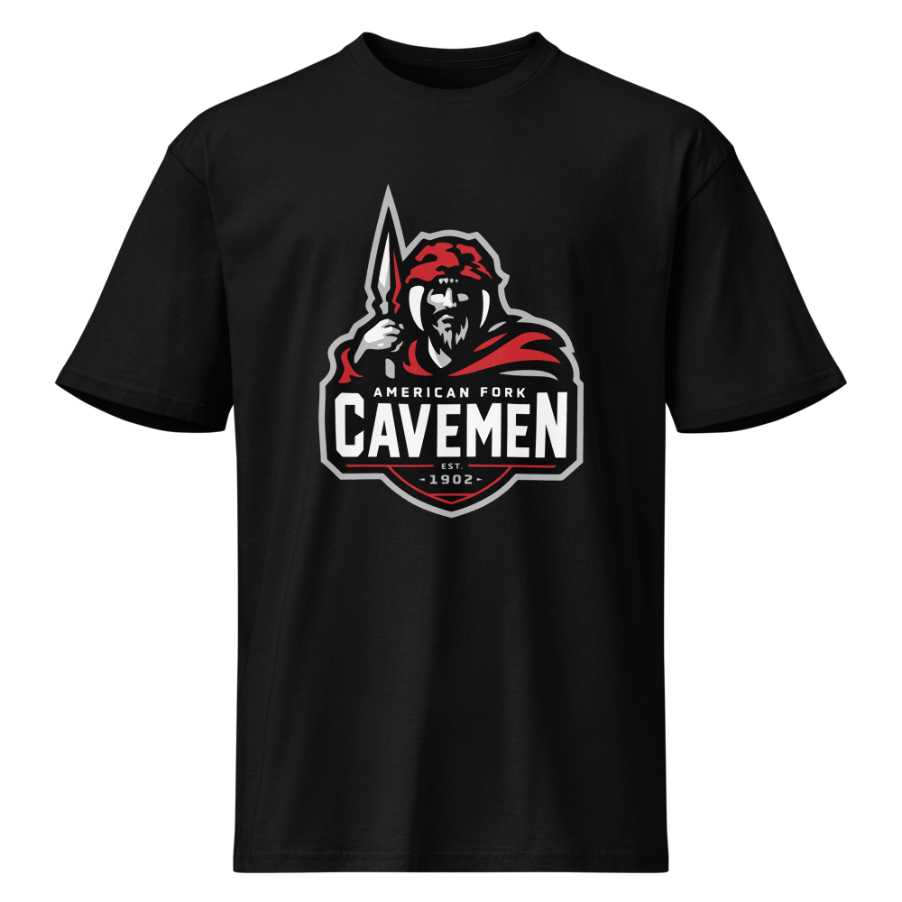 American Fork Cavemen Design 4 — Black
