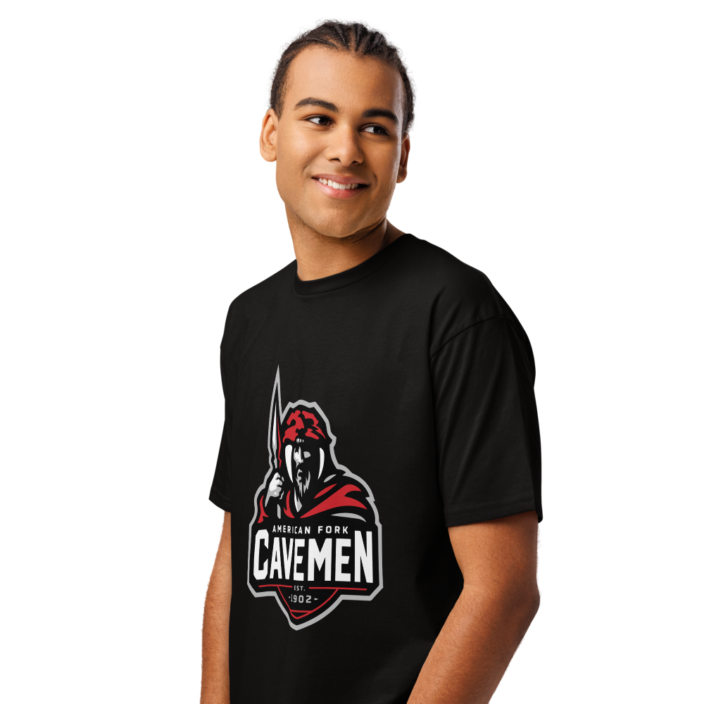 American Fork Cavemen Design 4 — Black