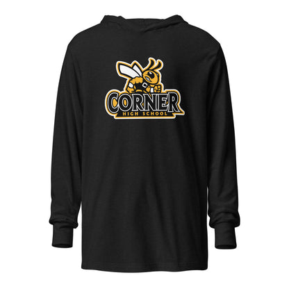 Corner High School Design 4 — Charcoal-Black Triblend
