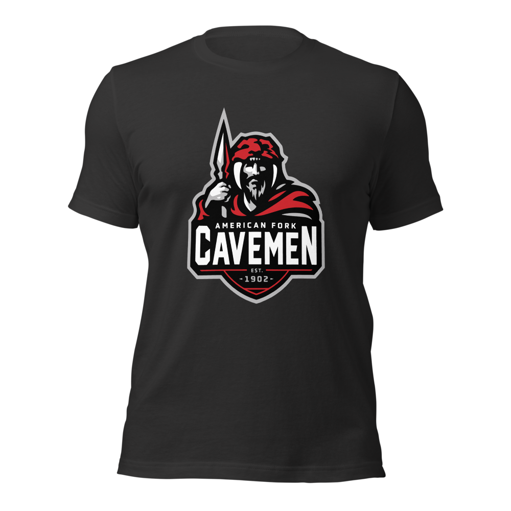 American Fork Cavemen Design 4 — Dark Grey