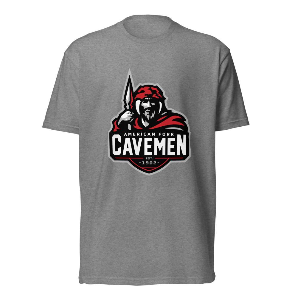 American Fork Cavemen Design 4 — Dark Heather Gray