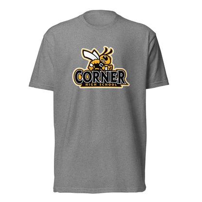 Corner High School Design 4 — Dark Heather Gray