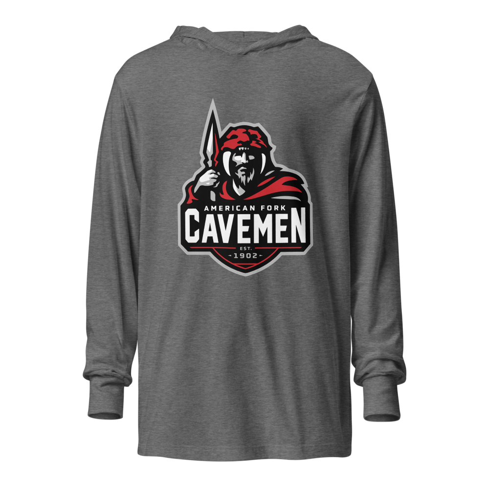 American Fork Cavemen Design 4 — Grey Triblend
