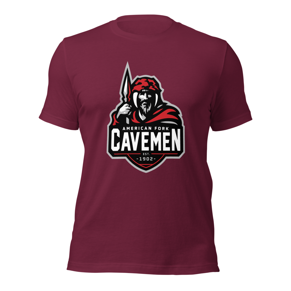 American Fork Cavemen Design 4 — Maroon