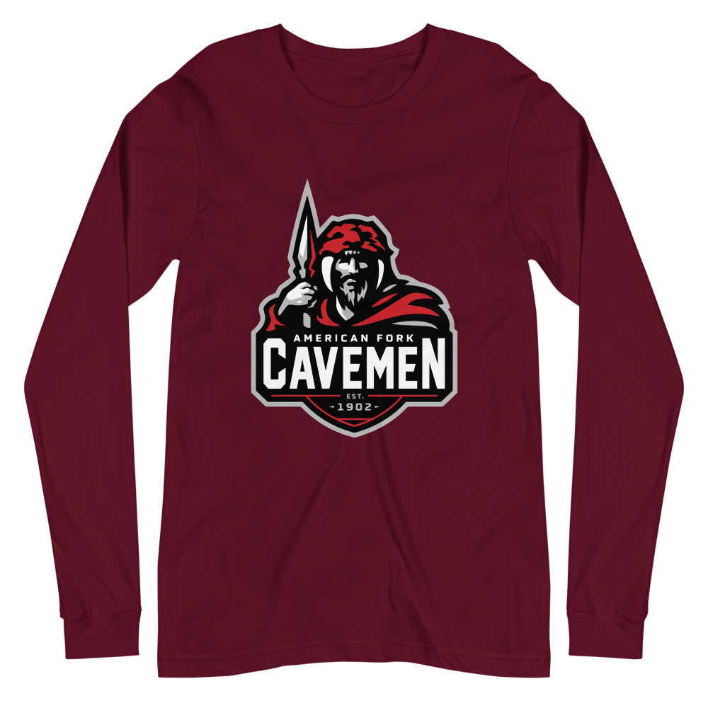 American Fork Cavemen Design 4 — Maroon