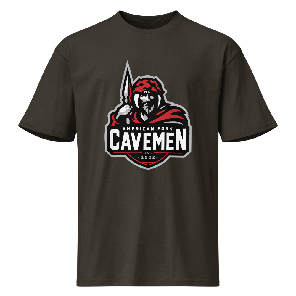 American Fork Cavemen Design 4 — Vintage Black