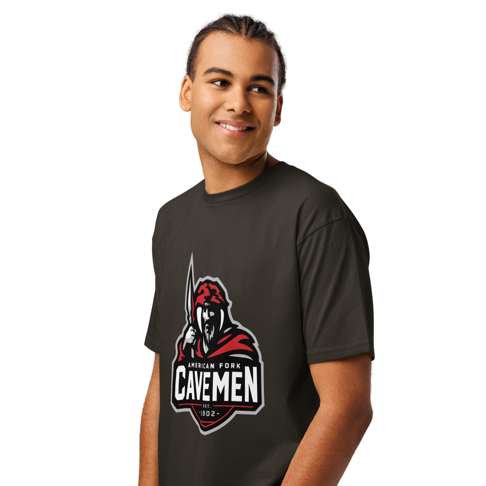 American Fork Cavemen Design 4 — Vintage Black