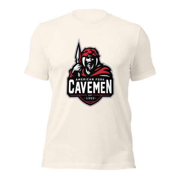 American Fork Cavemen Design 4 — Vintage White