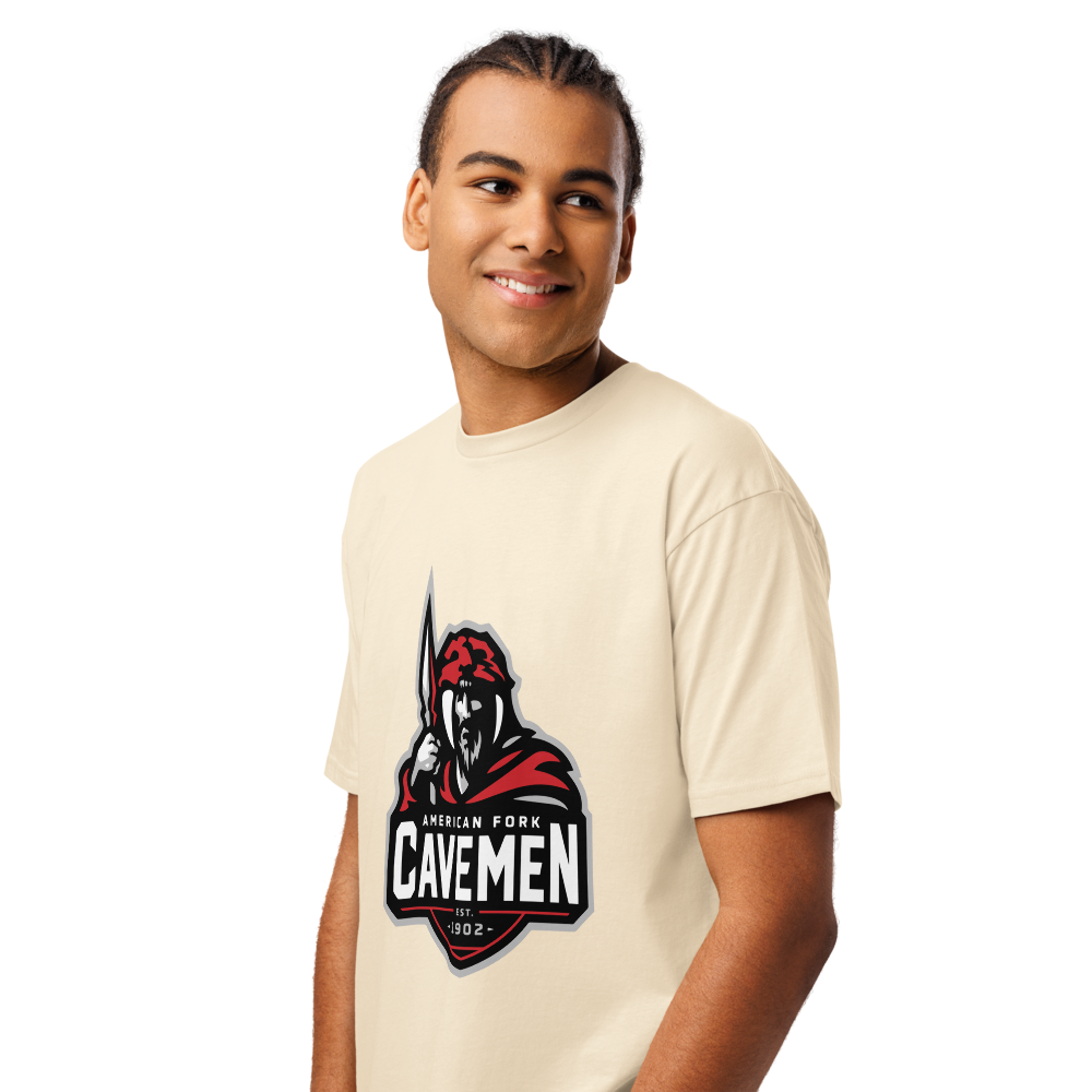American Fork Cavemen Design 4 — Vintage White