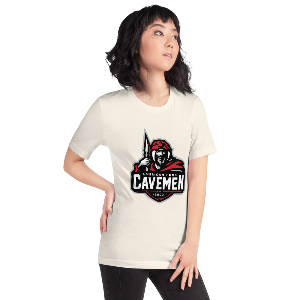 American Fork Cavemen Design 4 — Vintage White