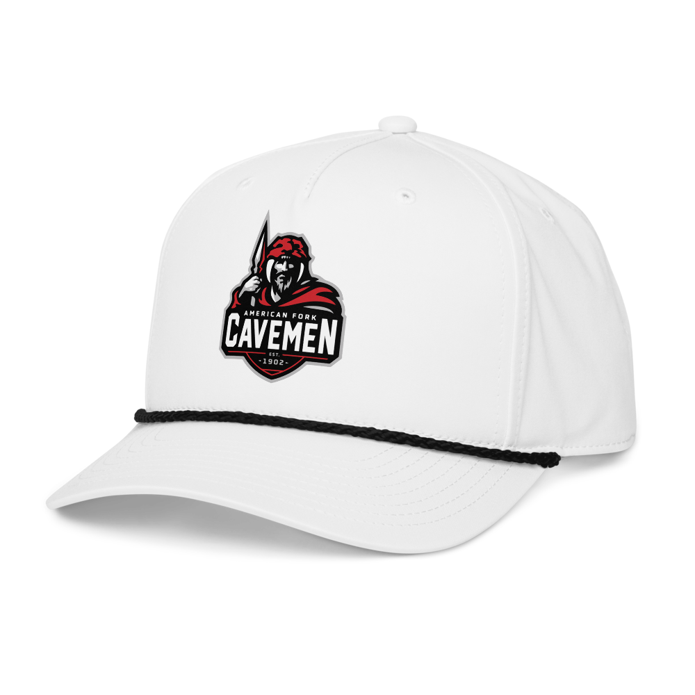 American Fork Cavemen Design 4 — White/Black