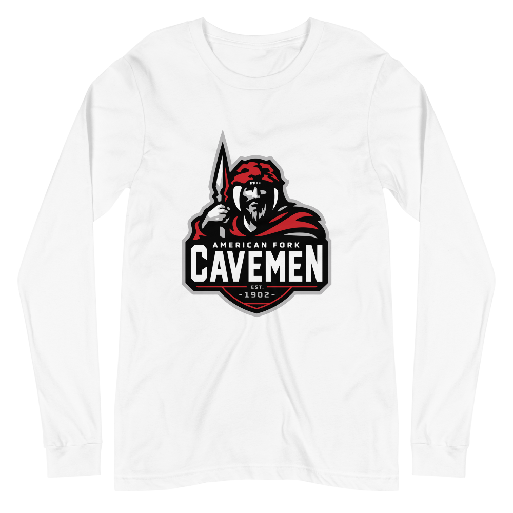 American Fork Cavemen Design 4 — White