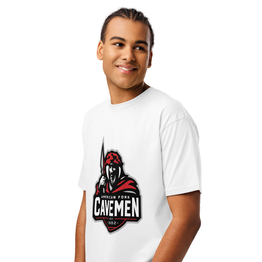 American Fork Cavemen Design 4 — White
