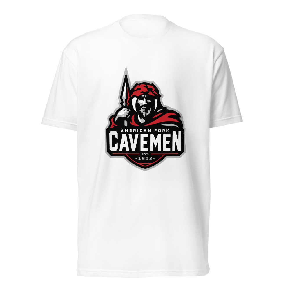 American Fork Cavemen Design 4 — White