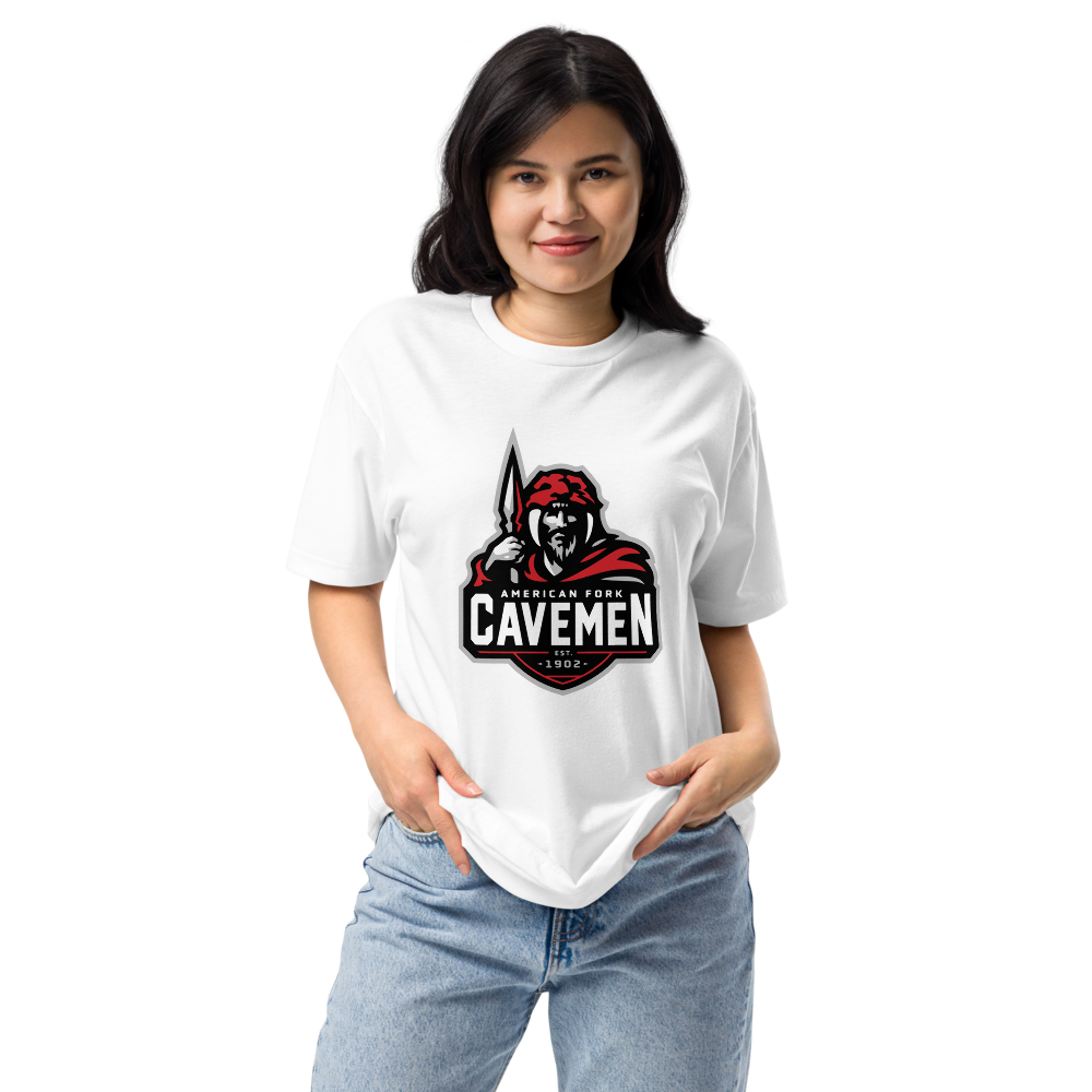 American Fork Cavemen Design 4 — White